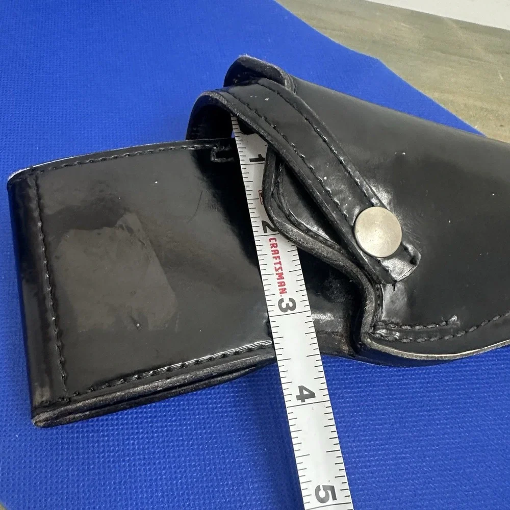 Vintage Smith And Wesson Black Leather Patent Leather Gun Holster B17 34 AFD